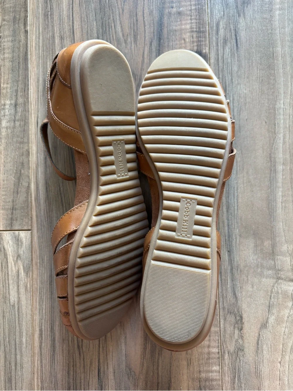 Cobb Hill Tan Leather Fisherman Sandals Comfort Walk Women's Size 10N